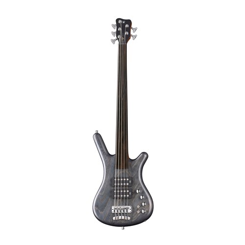 Warwick Teambuilt Pro Series Corvette $$, 5-String, Fretless - Nirvana Black Transparent Satin pas/act ASH fretless w/ Bag